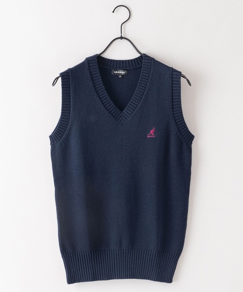 KANGOL(カンゴール)の「【KANGOL/カンゴール】スクールベスト 制服 高校生 中学生 JK DK ユニセックス コットン100% ロゴ刺繍 ワンポイント(ベスト・メンズ・ベージュ/ネイビー/グレー/ブラック・MEDIUM/LARGE)」の18枚目の写真