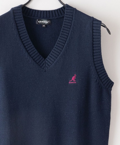 KANGOL(カンゴール)の「【KANGOL/カンゴール】スクールベスト 制服 高校生 中学生 JK DK ユニセックス コットン100% ロゴ刺繍 ワンポイント(ベスト・メンズ・ベージュ/ネイビー/グレー/ブラック・MEDIUM/LARGE)」の17枚目の写真