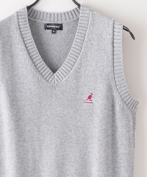 KANGOL(カンゴール)の「【KANGOL/カンゴール】スクールベスト 制服 高校生 中学生 JK DK ユニセックス コットン100% ロゴ刺繍 ワンポイント(ベスト・メンズ・ベージュ/ネイビー/グレー/ブラック・MEDIUM/LARGE)」の21枚目の写真