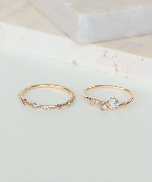 NOIR DE POUPEE アクアマリン k10リング13号 NOIR DE POUPEE