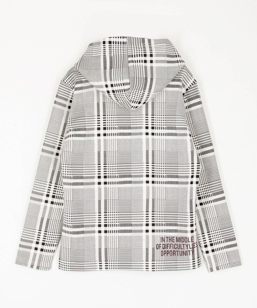 HIDEAWAYS NICOLE（ハイダウェイニコル）の「【WEB限定商品】ダンボールロゴプルオーバーパーカー（パーカー・メンズ・レッド/チェック/モカ/オフホワイト/ブラック・MEDIUM/LARGE/X-LARGE）」の7枚目の写真