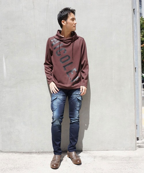 HIDEAWAYS NICOLE（ハイダウェイニコル）の「【WEB限定商品】ダンボールロゴプルオーバーパーカー（パーカー・メンズ・レッド/チェック/モカ/オフホワイト/ブラック・MEDIUM/LARGE/X-LARGE）」の19枚目の写真