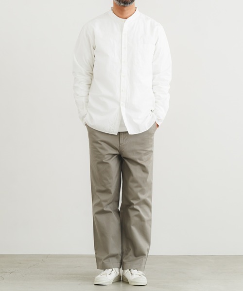 quadro（クオドロ）の「綿麻ダンプ近江晒スタンドシャツ（シャツ/ブラウス・メンズ・ホワイト・LARGE/MEDIUM）」の18枚目の写真