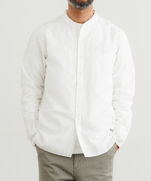 quadro（クオドロ）の「綿麻ダンプ近江晒スタンドシャツ（シャツ/ブラウス・メンズ・ホワイト・LARGE/MEDIUM）」の17枚目の写真