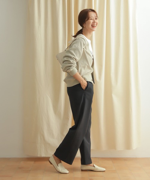 URBAN RESEARCH DOORS（アーバンリサーチドアーズ）の「『セットアップ対応』ブークレカットカーディガン（カーディガン/ボレロ・レディース・ライトベージュ/チャコールグレー・MEDIUM）」の7枚目の写真