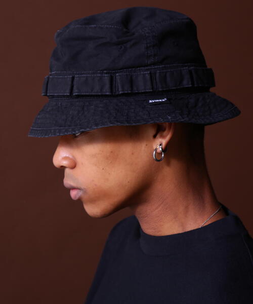 AVIREX(アヴィレックス)の「《直営店限定》JUNGLE HAT / ジャングル ハット / AVIREX / アヴィレックス(ハット・メンズ・その他2/オリーブ系/ブラック・F)」の4枚目の写真
