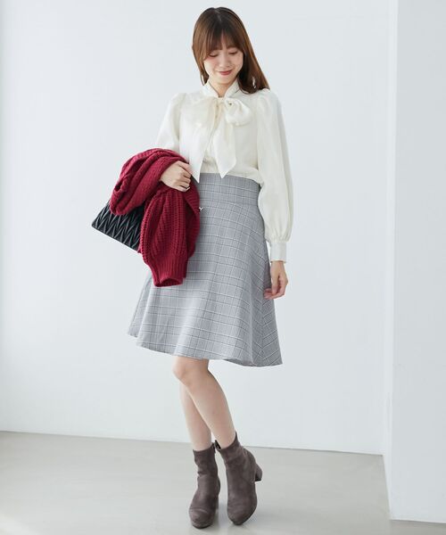 バックレースアップひざ丈スカート（スカート）｜MAJESTIC LEGON