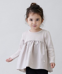 petit main | 【リンク】パールドットドッキング長T(Tシャツ/カットソー)