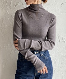 She's Closet（シーズクローゼット）の「ハイネックタイト長袖リブニットプルオーバートップス（ニット/セーター・レディース）」