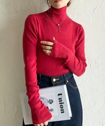 She's Closet | ハイネックタイト長袖リブニットプルオーバートップス(ニット/セーター)