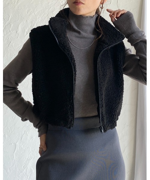 She's Closet(シーズクローゼット)の「ハイネックタイト長袖リブニットプルオーバートップス(ニット/セーター・レディース・ブラック×ホワイト/アイボリー/ブラック/ピンク/ブルー/グリーン/グレー/レッド/イエロー/ブルー系その他/ライトグレー/ブラウン/セージグリーン・FREE)」の19枚目の写真