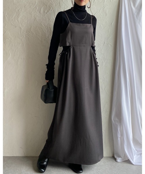 She's Closet(シーズクローゼット)の「ハイネックタイト長袖リブニットプルオーバートップス(ニット/セーター・レディース・ブラック×ホワイト/アイボリー/ブラック/ピンク/ブルー/グリーン/グレー/レッド/イエロー/ブルー系その他/ライトグレー/ブラウン/セージグリーン・FREE)」の20枚目の写真