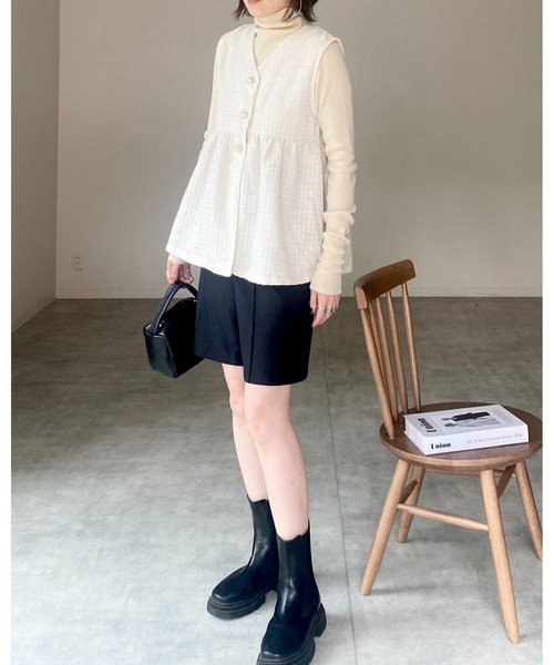 Little suzie / ジグザグリブハイネックニット little suzy＊zigzagrib hi neck knit グリーン
