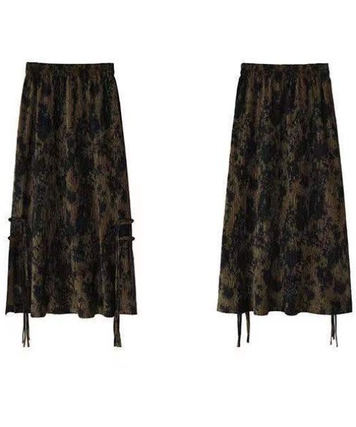 Sibra（シブラ）の「タイダイ柄スカート（スカート・レディース・ブラウン・M）」の19枚目の写真