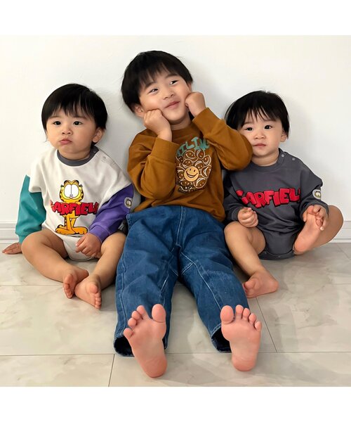 BREEZE(ブリーズ)の「【WEB限定】モチーフトレーナー(スウェット・キッズ・ブラック/キャメル/ダークブルー/グレー/ラベンダー/オレンジ/オフホワイト/ピンク/ライム/サックスブルー/イエロー・90/100/110/120/130/140/150)」の14枚目の写真