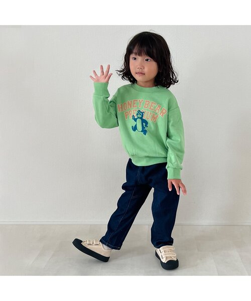 BREEZE(ブリーズ)の「【WEB限定】モチーフトレーナー(スウェット・キッズ・ブラック/キャメル/ダークブルー/グレー/ラベンダー/オレンジ/オフホワイト/ピンク/ライム/サックスブルー/イエロー・90/100/110/120/130/140/150)」の15枚目の写真