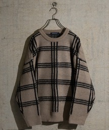 JOHN'S CLOSET | 【50】ダブルジャガード モヘアライク マルチパターン オーバーサイズ ニット(ニット/セーター)