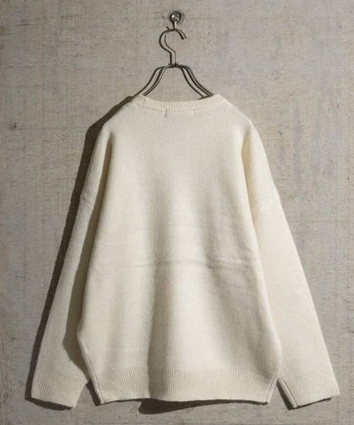 JOHN'S CLOSET(ジョンズクローゼット)の「【50】ダブルジャガード モヘアライク マルチパターン オーバーサイズ ニット(ニット/セーター・メンズ・ブラック系その他/ブラック系その他6/ホワイト系その他4/ホワイト系その他3/ブラック系その他2/ベージュ系その他2/ブラウン系その他2/ブラウン系その他5/マスタード/ベージュ/ブラック系その他3/ベージュ系その他3/ブラック系その他5/ベージュ系その他6/ホワイト系その他/ホワイト/チャコールグレー/ブラック/グレー系その他4/ワイン・LARGE/MEDIUM)」の21枚目の写真