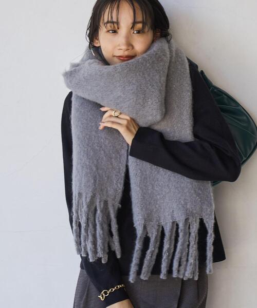 coen（コーエン）の「帯電防止機能付きボリュームストール（ストール/ショール・レディース・ベージュ/グレー/オフホワイト/イエロー・FREE）」の17枚目の写真