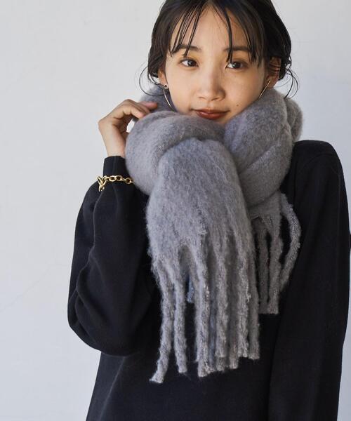 coen（コーエン）の「帯電防止機能付きボリュームストール（ストール/ショール・レディース・ベージュ/グレー/オフホワイト/イエロー・FREE）」の21枚目の写真