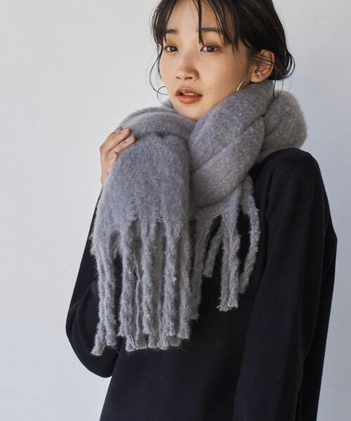coen（コーエン）の「帯電防止機能付きボリュームストール（ストール/ショール・レディース・ベージュ/グレー/オフホワイト/イエロー・FREE）」の13枚目の写真
