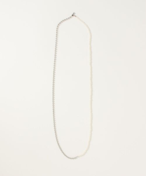 Q(キュー)の「ボール×パールマルチwayネックレス(ネックレス・レディース・シルバー・ONE SIZE)」の2枚目の写真