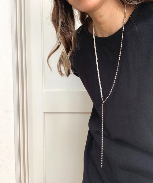 Q(キュー)の「ボール×パールマルチwayネックレス(ネックレス・レディース・シルバー・ONE SIZE)」の3枚目の写真