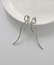 ノット ロング リボンピアス