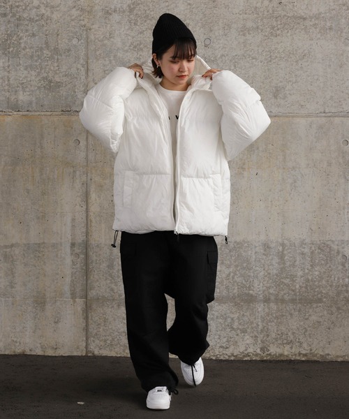 fusalp スキーウェアフード付きホワイトダウンジャケット fusalp