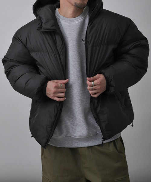 ZIP FIVE（ジップファイブ）の「【ZIP FIVE】 防水 防風 中綿 ファイバーダウン ジャケット / アウター/ フーディー（ダウンジャケット/コート・レディース・カーキ/ブラック/クリーム/ホワイト・X-LARGE/SMALL/LARGE/MEDIUM）」の12枚目の写真