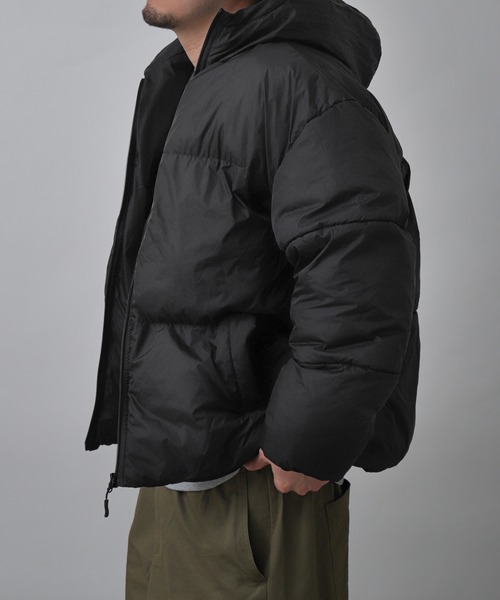 ZIP FIVE（ジップファイブ）の「【ZIP FIVE】 防水 防風 中綿 ファイバーダウン ジャケット / アウター/ フーディー（ダウンジャケット/コート・レディース・カーキ/ブラック/クリーム/ホワイト・X-LARGE/SMALL/LARGE/MEDIUM）」の10枚目の写真