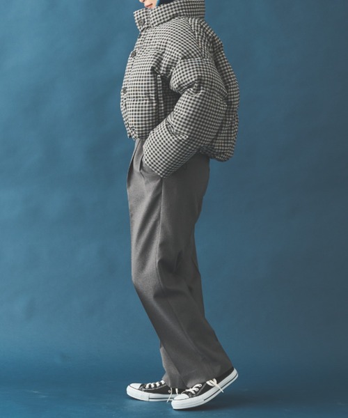 MERLOT（メルロー）の「チェックダウンジャケット（ダウンジャケット/コート・レディース・イエロー/ブラック・FREE）」の6枚目の写真