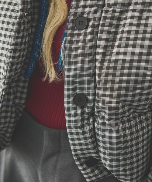 MERLOT（メルロー）の「チェックダウンジャケット（ダウンジャケット/コート・レディース・イエロー/ブラック・FREE）」の15枚目の写真