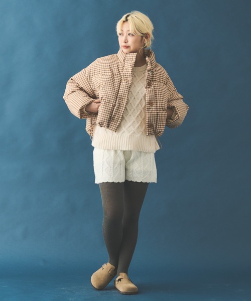 MERLOT（メルロー）の「チェックダウンジャケット（ダウンジャケット/コート・レディース・イエロー/ブラック・FREE）」の18枚目の写真