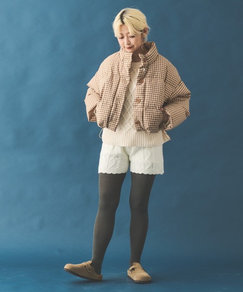 MERLOT（メルロー）の「チェックダウンジャケット（ダウンジャケット/コート・レディース・イエロー/ブラック・FREE）」の19枚目の写真