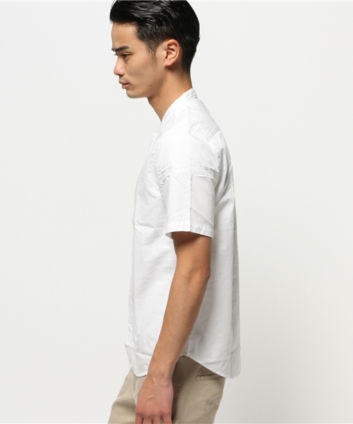 WEGO（ウィゴー）の「WEGO/バンドカラーシャツ（シャツ/ブラウス・メンズ・ネイビー/ブルー系その他/ホワイト系その他/ホワイト・LARGE/MEDIUM）」の12枚目の写真