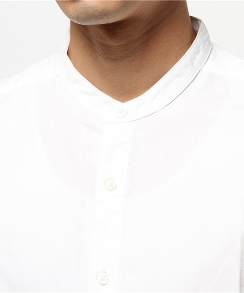 WEGO（ウィゴー）の「WEGO/バンドカラーシャツ（シャツ/ブラウス・メンズ・ネイビー/ブルー系その他/ホワイト系その他/ホワイト・LARGE/MEDIUM）」の14枚目の写真