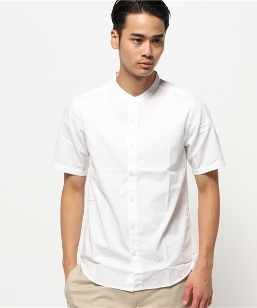 WEGO（ウィゴー）の「WEGO/バンドカラーシャツ（シャツ/ブラウス・メンズ・ネイビー/ブルー系その他/ホワイト系その他/ホワイト・LARGE/MEDIUM）」の15枚目の写真