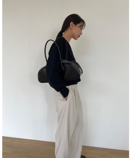 Didot.showroom（ディドット ショールーム）の「ウールブレンド ルーズ Vネック ニット（ニット/セーター・レディース・レッド/オートミール/パープル/グレー/ベビーピンク/ブラック/ラベンダー・FREE）」の13枚目の写真