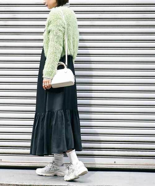 FREE'S MART（フリーズマート）の「◆ヴィンテージサテンバックリボンキャミワンピース（ワンピース・レディース・ブラック/ブルー/ベージュ・MEDIUM/SMALL）」の14枚目の写真