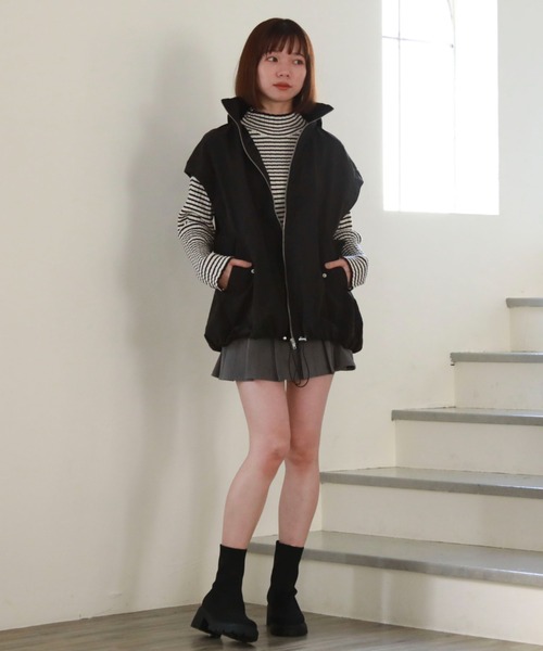 archives(アルシーヴ)の「厚底ニットブーツ(ブーツ・レディース・ブラック/アイボリー・MEDIUM/LARGE)」の18枚目の写真
