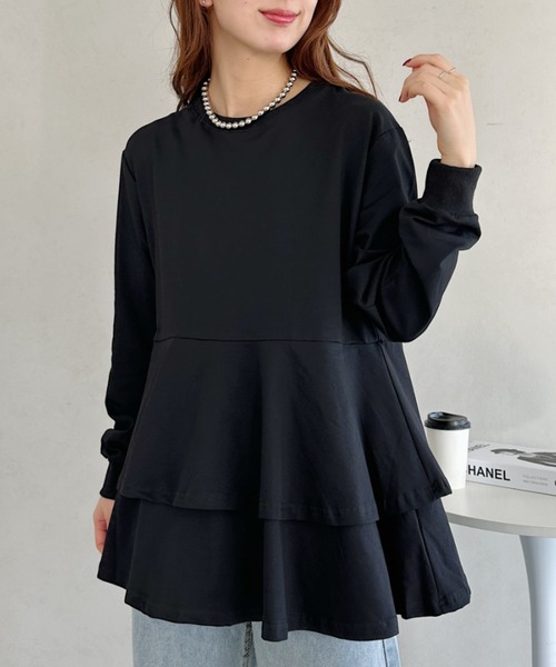 Frill Hem Tunic フリルヘムチュニック rosarymoon｜レディース