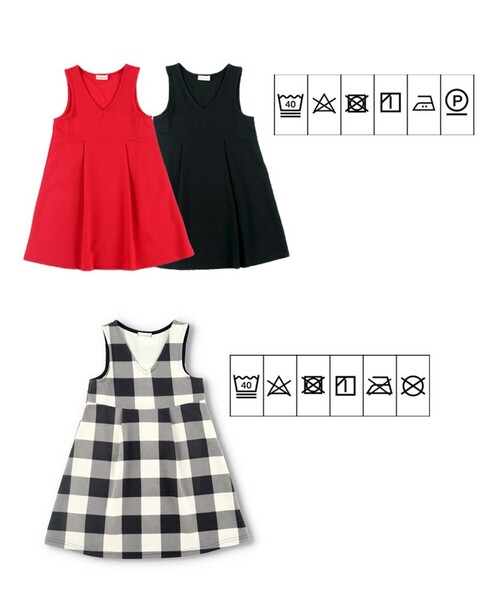 BRANSHES(ブランシェス)の「ポンチジャンパースカート(スカート・キッズ・ブラック/レッド/カラフル・90/110/130/120/100/150/140)」の11枚目の写真