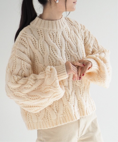 cepo（セポ）の「モックネックケーブルニット（ニット/セーター）」 - WEAR