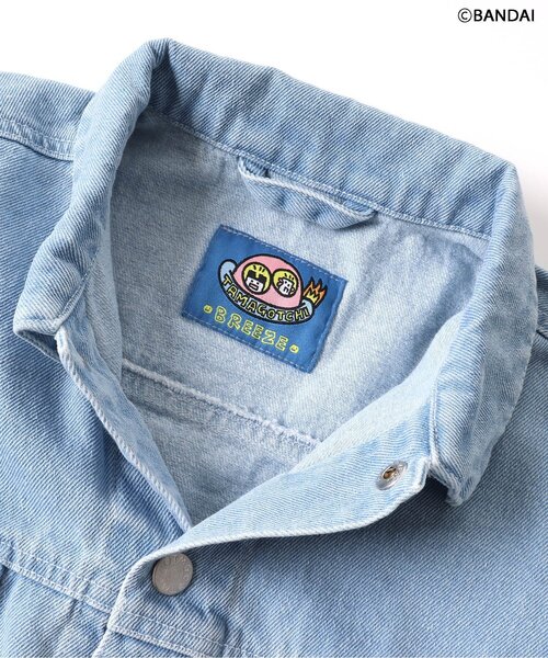 algy（アルジー）の「【たまごっち】DENIMジャケット（デニムジャケット・キッズ・サックスブルー/ブラック・130/90/140/160/120/150/110/100）」の7枚目の写真