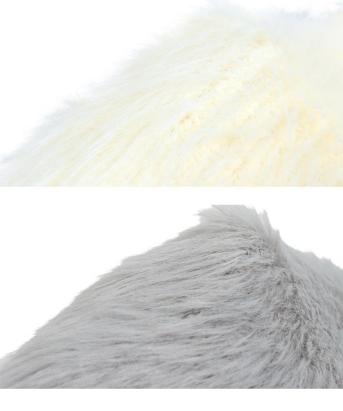 Petitle（プチレ）の「[ 低身長向けサイズ ] バックシャンシャギーボリュームニット（ニット/セーター・レディース・グレー/ブルー/オフホワイト・PM）」の13枚目の写真