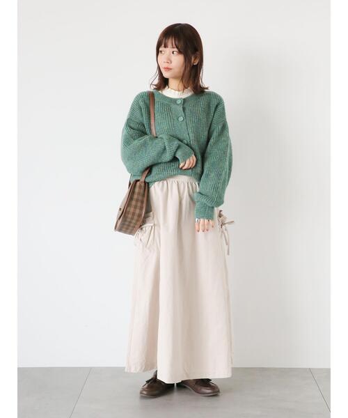 ehka sopo（エヘカソポ）の「リボンギャザースカート（スカート・レディース・ベージュ/ブラック/ミント・F）」の9枚目の写真