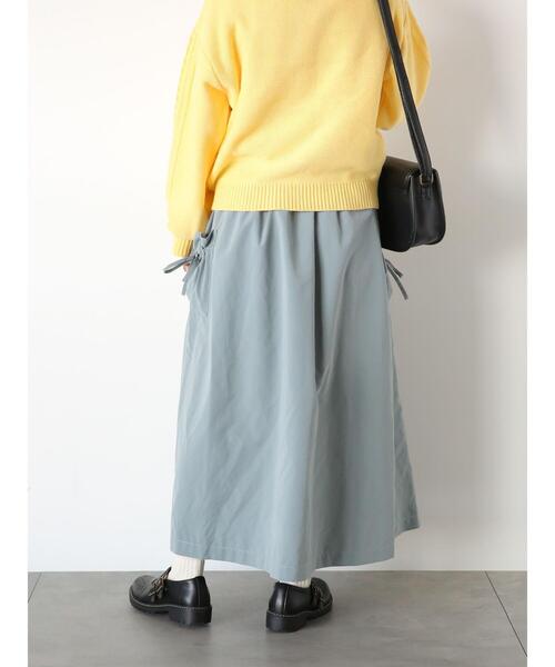 ehka sopo（エヘカソポ）の「リボンギャザースカート（スカート・レディース・ベージュ/ブラック/ミント・F）」の17枚目の写真