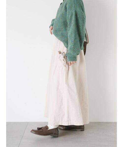 ehka sopo（エヘカソポ）の「リボンギャザースカート（スカート・レディース・ベージュ/ブラック/ミント・F）」の20枚目の写真