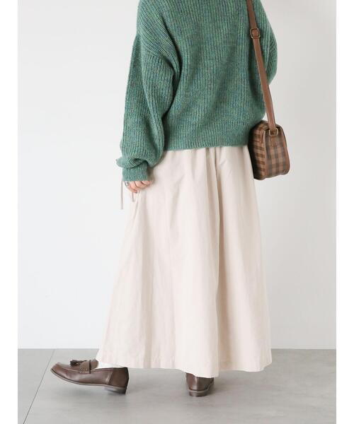 ehka sopo（エヘカソポ）の「リボンギャザースカート（スカート・レディース・ベージュ/ブラック/ミント・F）」の21枚目の写真